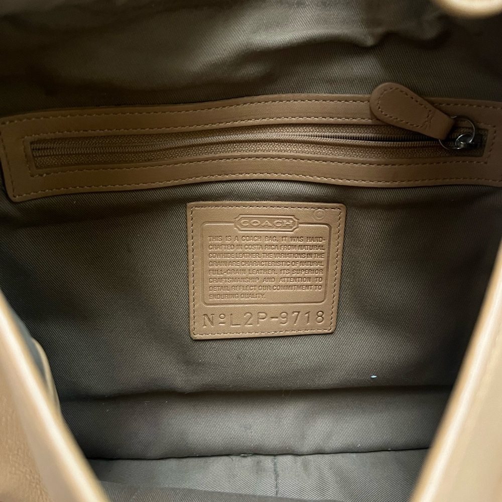 Coach Tan Leather Shoulder Bag with Silver Hardware 9718 - Picture 6 of 6